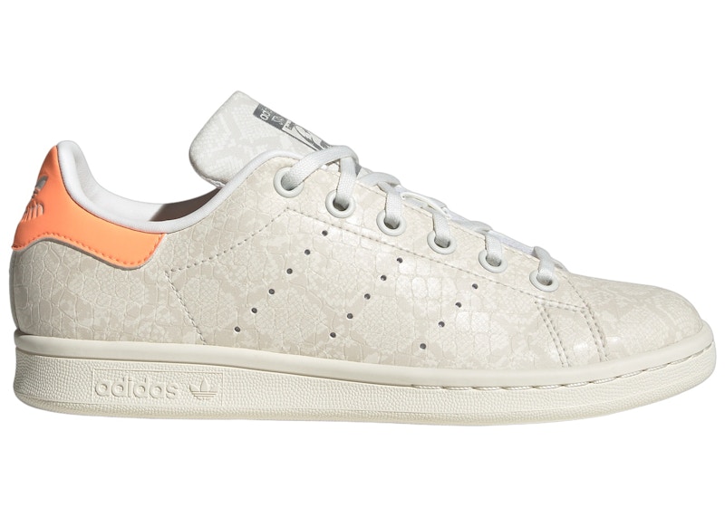 adidas Stan Smith Snakeskin Core White Beam Orange GS