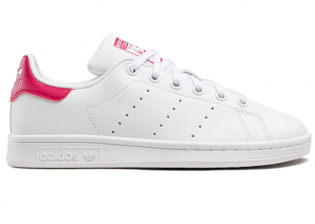 Pre-owned Adidas Originals Adidas Stan Smith White Bold Pink (gs) In Footwear White/footwear White/bold Pink