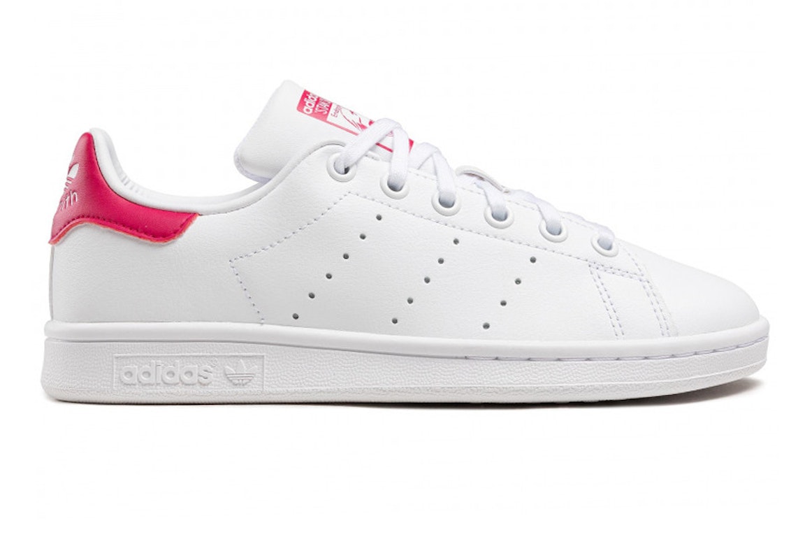 Pre-owned Adidas Originals Adidas Stan Smith White Bold Pink (gs) In Footwear White/footwear White/bold Pink