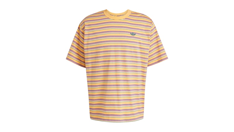 adidas Stripe Tee Multicolor Tech Green Green Almost Yellow