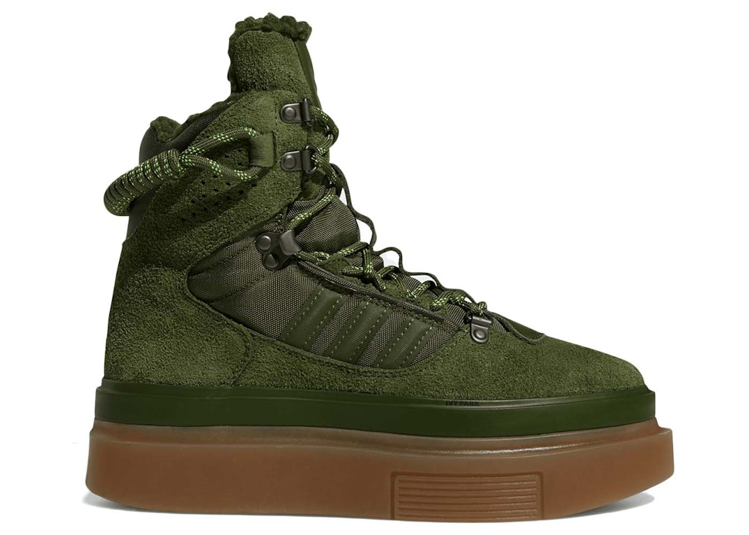 Pre-owned Adidas Originals Adidas Super Sleek Boot Beyonce Ivy Park Halls Of Ivy (women's) In Wild Pine/focus Olive/solar Green