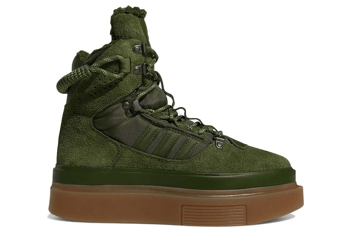 Pre-owned Adidas Originals Adidas Super Sleek Boot Beyonce Ivy Park Halls Of Ivy (women's) In Wild Pine/focus Olive/solar Green