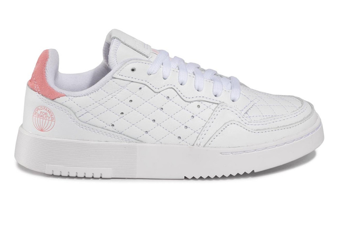 Pre-owned Adidas Originals Adidas Supercourt White Glow Pink (women's) In Cloud White/cloud White/glow Pink