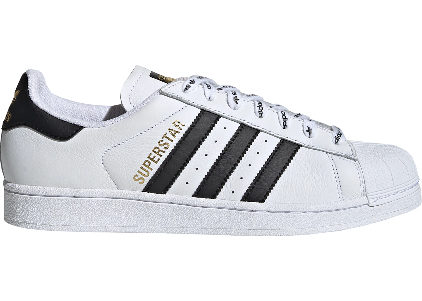 Adidas superstar black top and white india