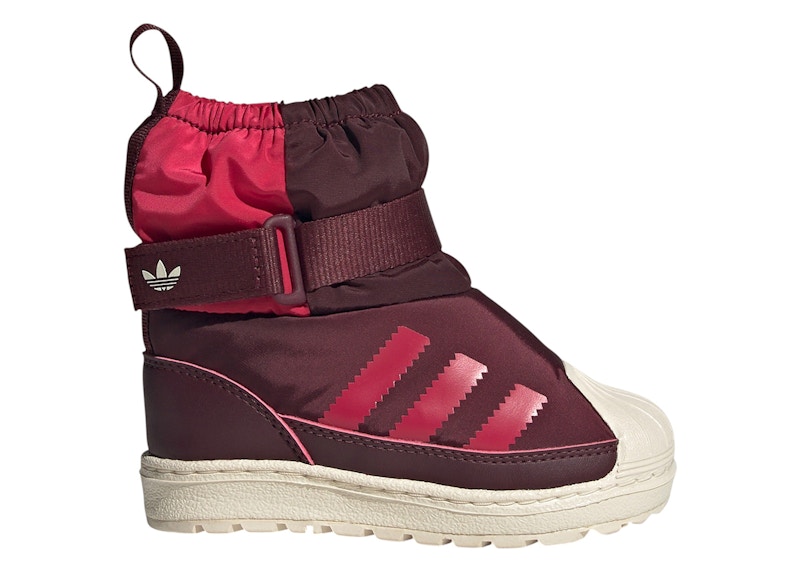 Pre-owned Adidas Originals Superstar 360 Boot Sneakers In Maroon/wonder White/ruby Red