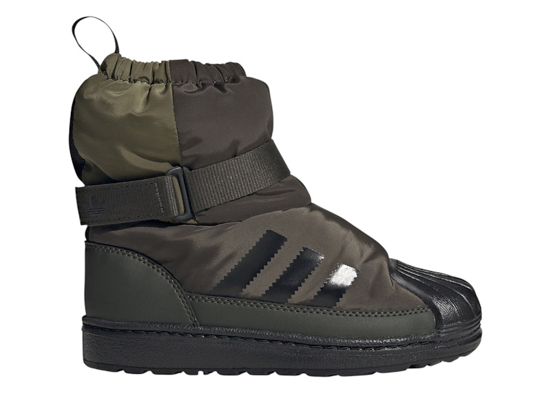 Pre-owned Adidas Originals Superstar 360 Winterized Boot Black Sneakers In Shadow Olive/core Black/focus Olive