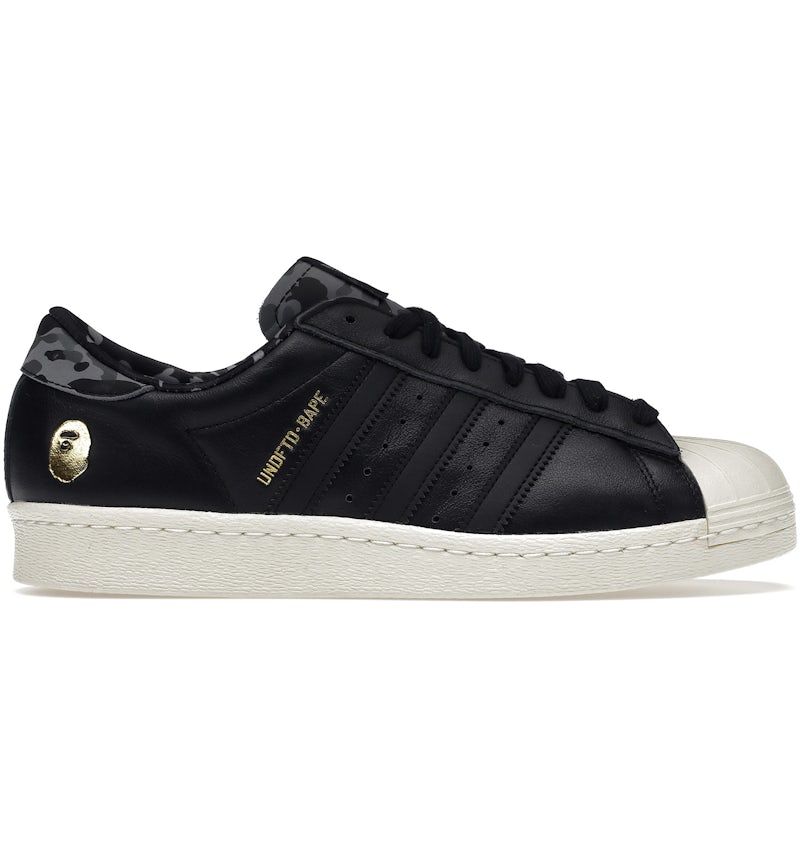 adidas Superstar 80s Undefeated Bape Black Men's B34291 US