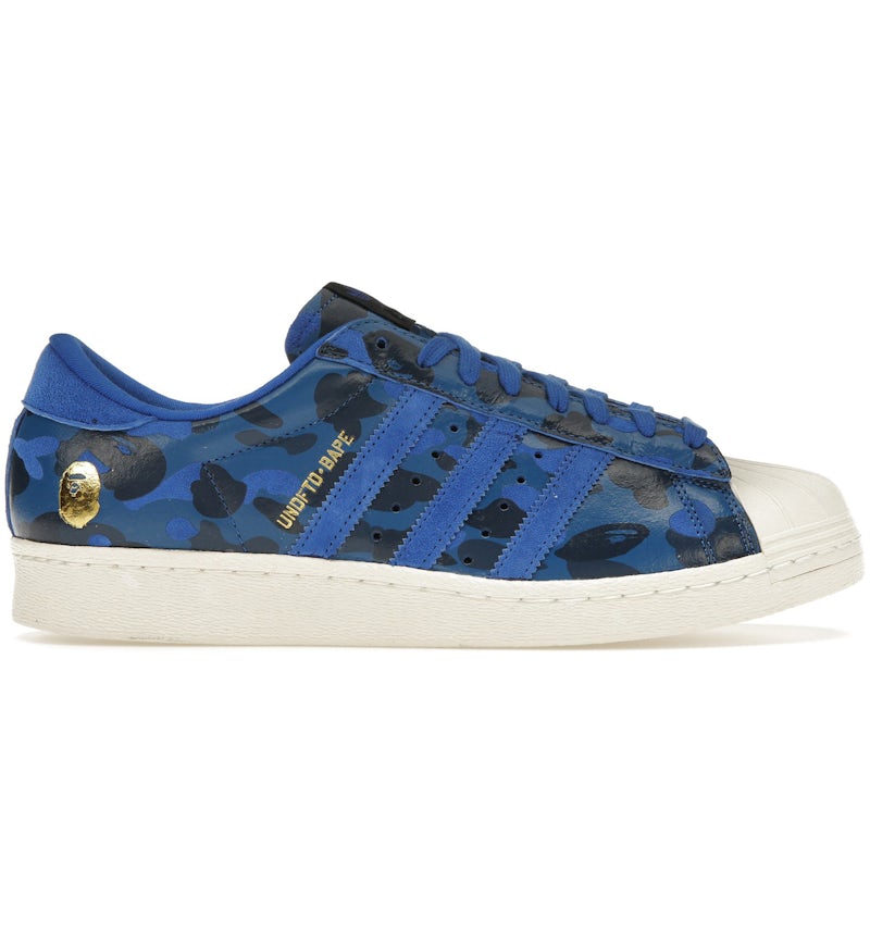 adidas Superstar 80s Undefeated Bape Blue Camo Men's S74775 US