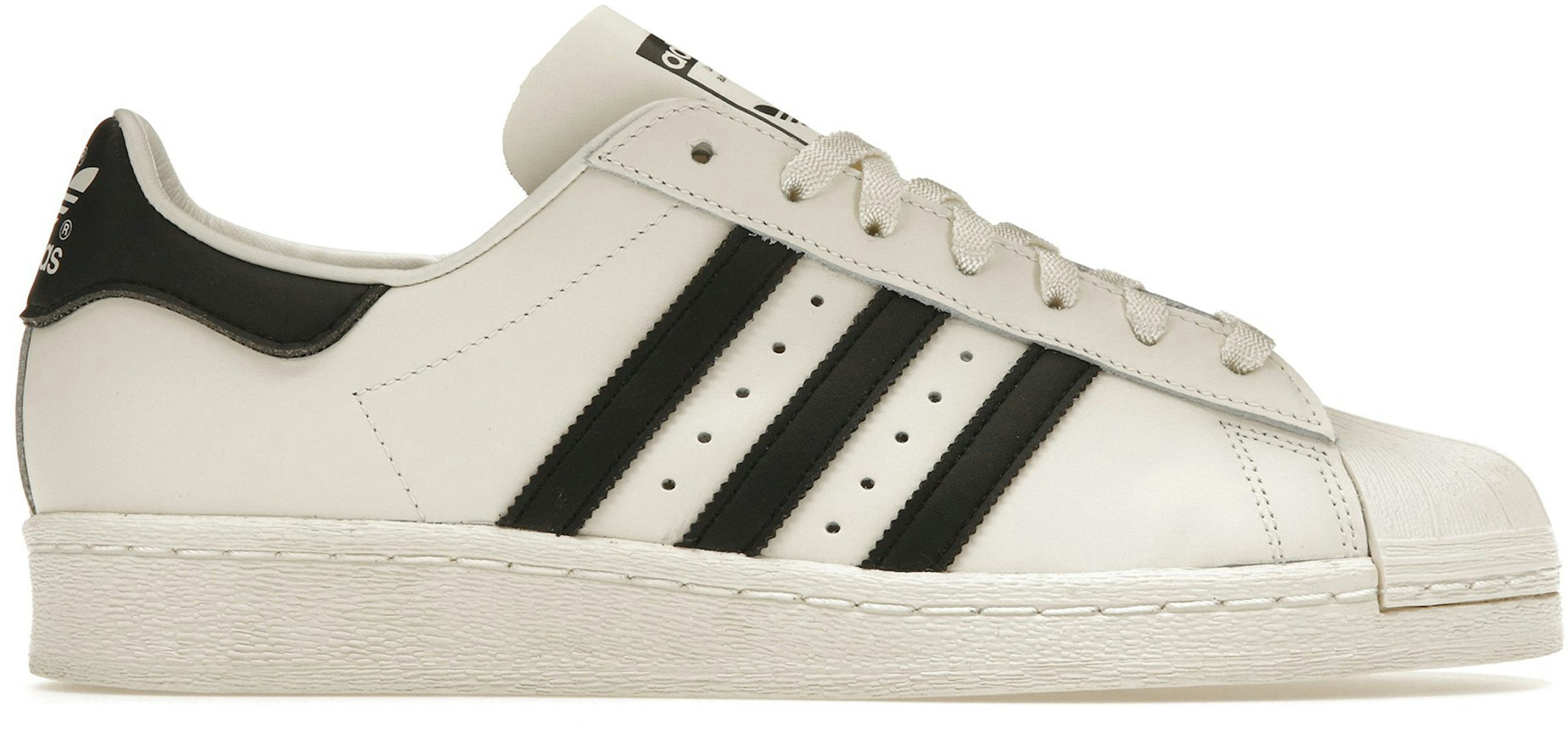Adidas Original Superstar Hard Shell Toe White Black Gold Mens 12.5 (fits  13)