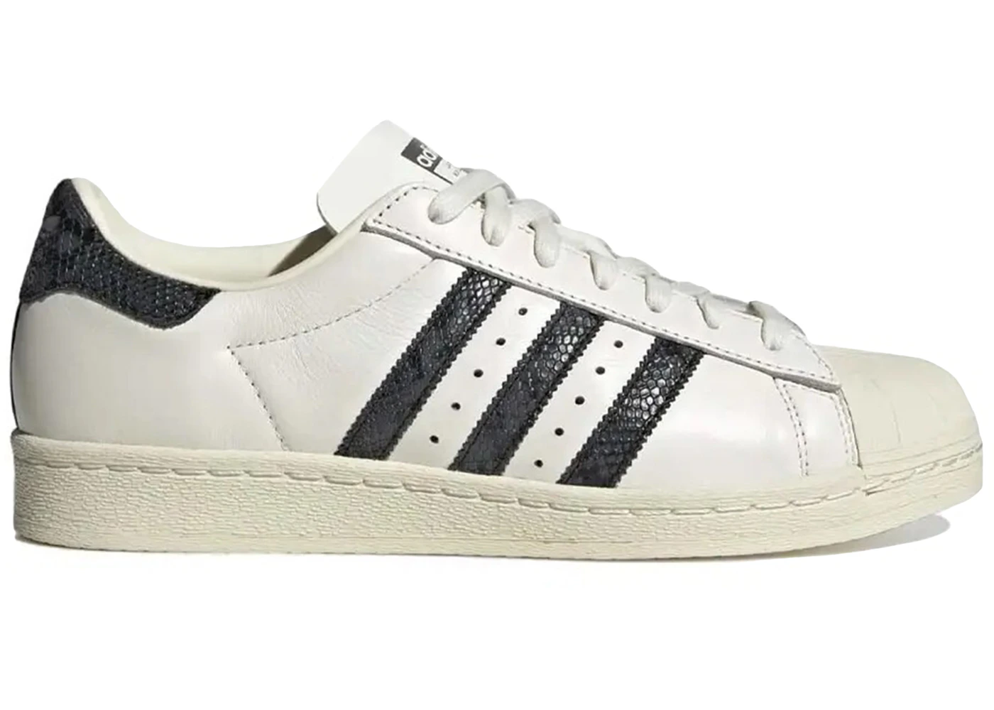 adidas Superstar 82 White Black Snakeskin Stripes Men's IF7465 US
