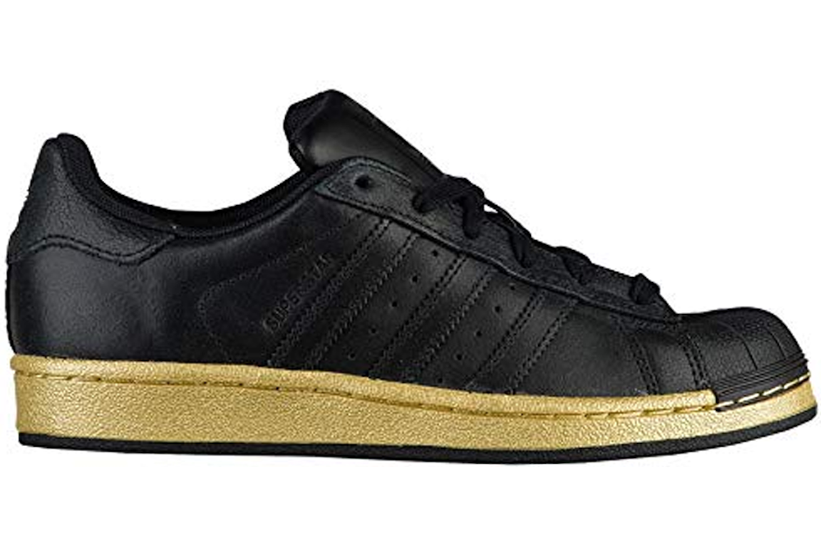 Pre-owned Adidas Originals Adidas Superstar Black Gold (youth) In Core Black/core Black/gold Metallic