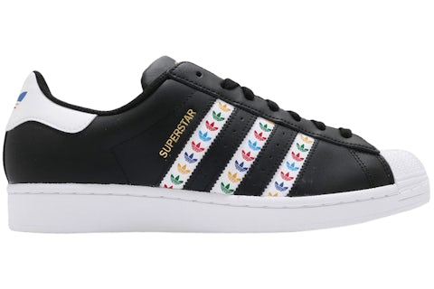 adidas Superstar Black Multi-Color Trefoil Stripes Men's - FZ0058 - US adidas Superstar Black Multi-Color Trefoil Stripes Men's - FZ0058 - US