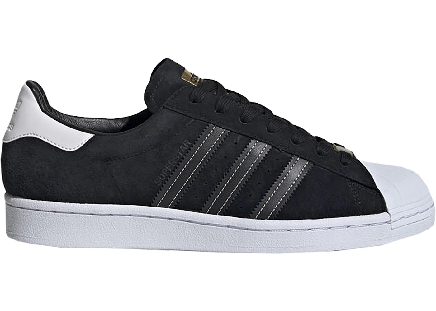 All black suede adidas superstar outlet