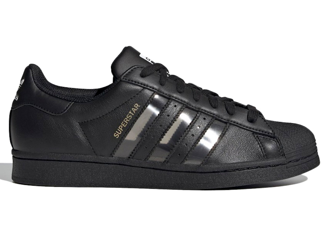 Pre-owned Adidas Originals Adidas Superstar Black Transparent In Core Black/supplier Colour/cloud White