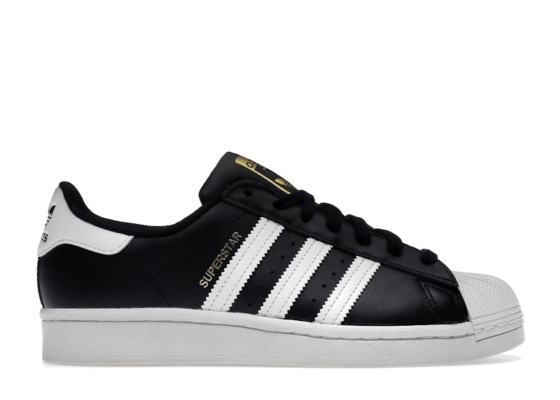 adidas superstar black white