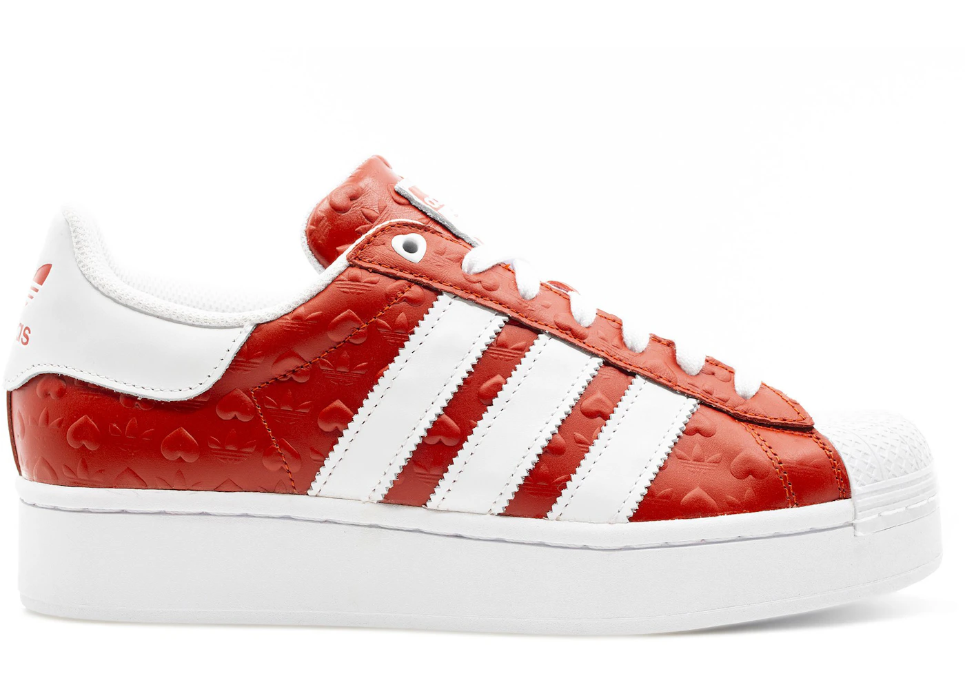 adidas Superstar Bold Heart Embossed Scarlet (Women's) - FZ1836 - US adidas Superstar Bold Heart Embossed Scarlet (Women's) - FZ1836 - US