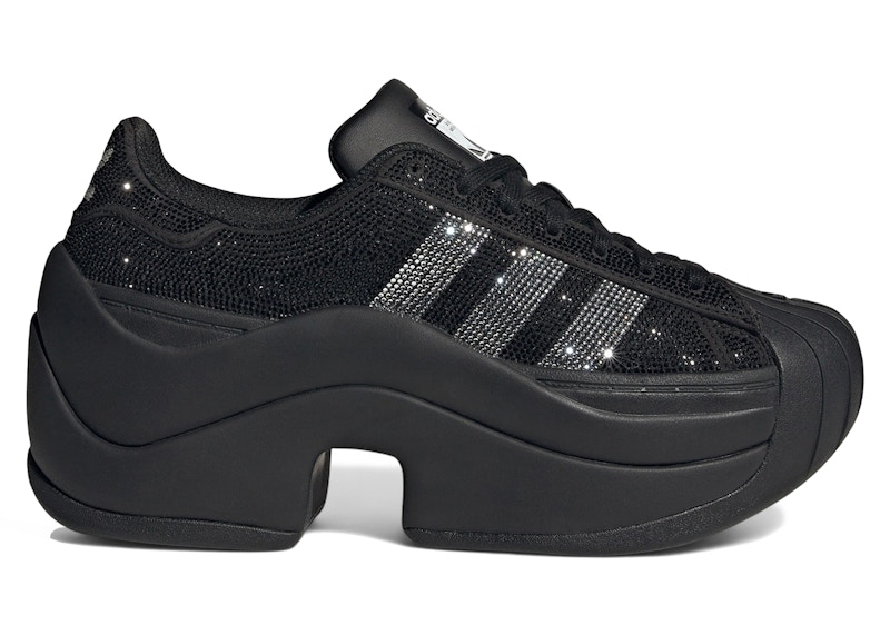 adidas Superstar Bold Rhinestone Black Silver (Women's)