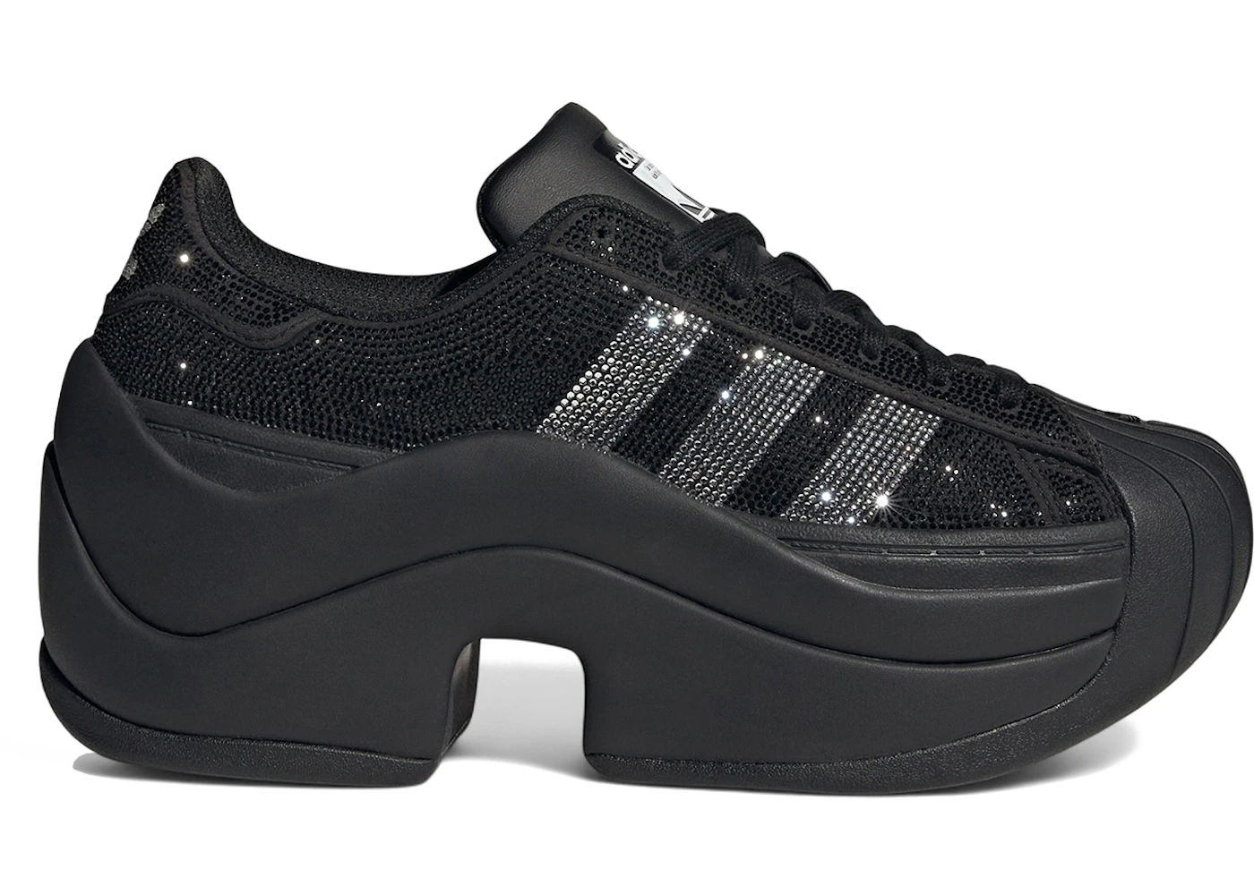 adidas Superstar Bold Rhinestone Black Silver (Women's) - IH1663 - US adidas Superstar Bold Rhinestone Black Silver (Women's) - IH1663 - US