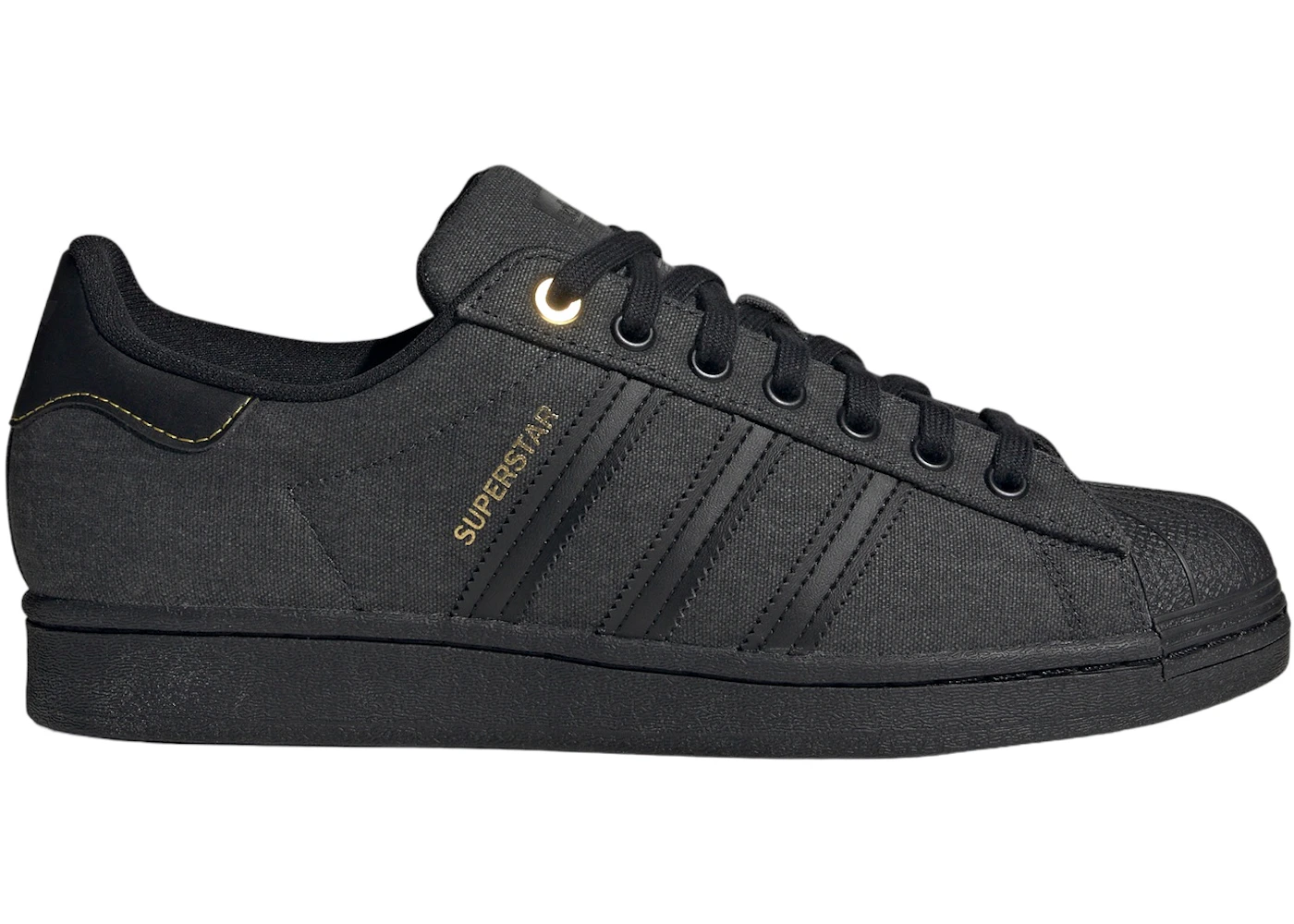 adidas Superstar Carbon Core Black Gold Metallic Men's ID1718 US