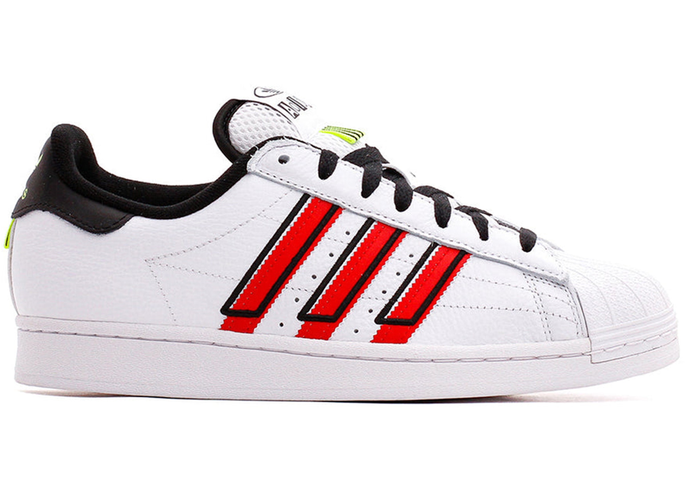 adidas Superstar Cloud White Outlined Red Men's - - US