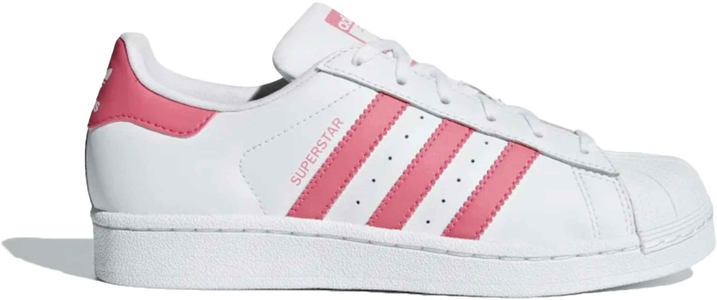 adidas Superstar White Real Pink (GS) - - US