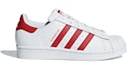 adidas Superstar Cloud White Scarlet (GS)