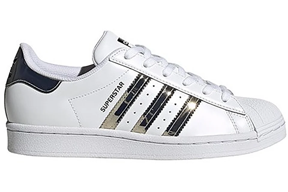 adidas Superstar Cloud White Silver Metallic Women s FW3915 US