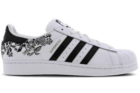 Adidas superstar black white rose floral hot sale