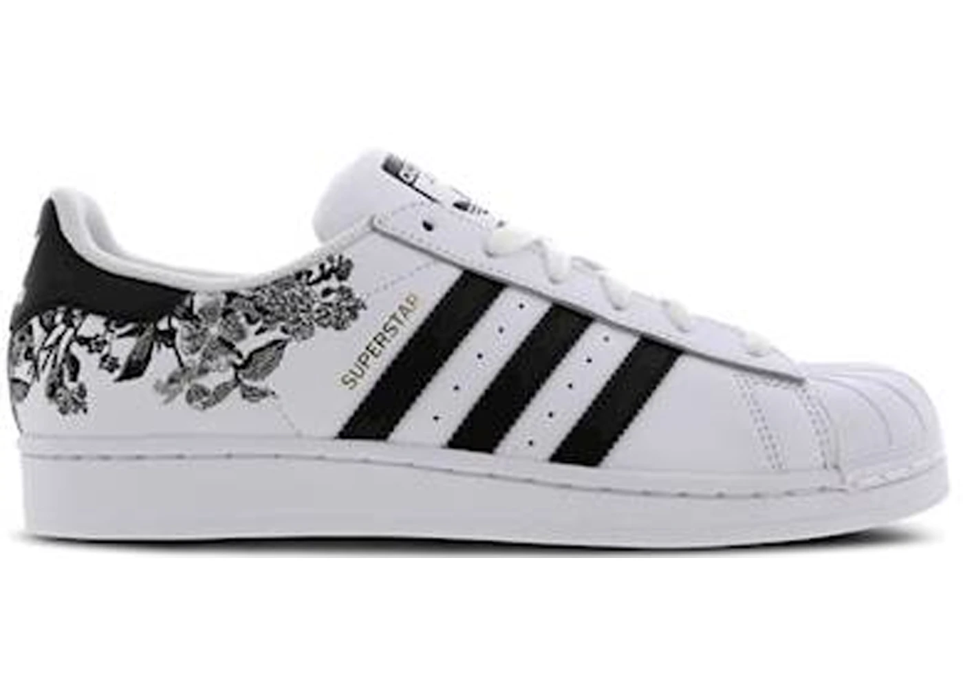 adidas Superstar Flower Embroidery White Black Women s CG6407 US