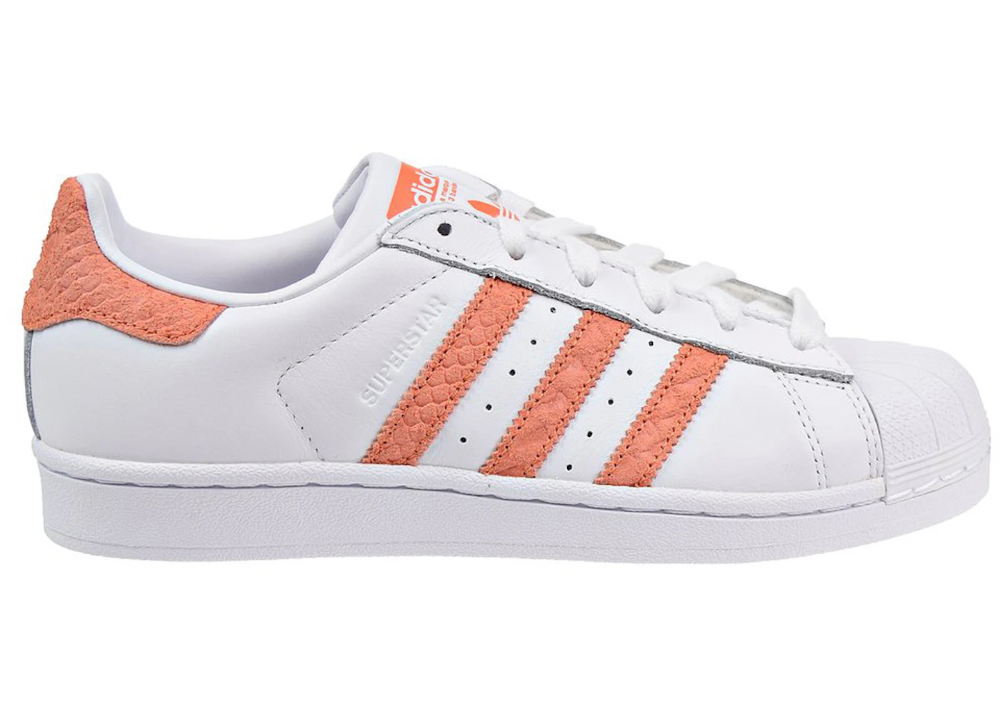 adidas Superstar Footwear White Chalk Coral (Women's) CG5462 US