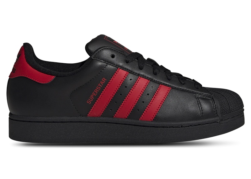 adidas SUPERSTAR II CORE BLACK/BETTER SCARLET/C BLK 国内発送 adidas Superstar II Black Better Scarlet Hombre - JQ2309 - US
