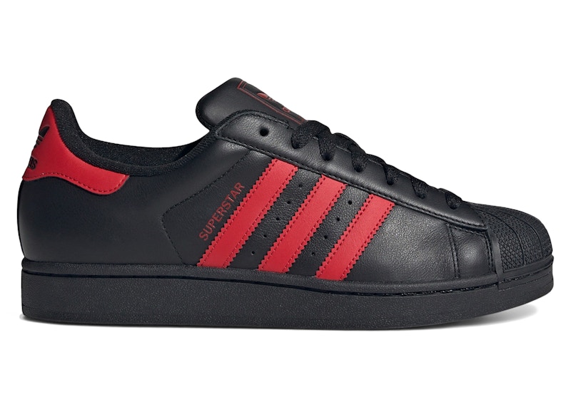 adidas Superstar II Black Scarlet