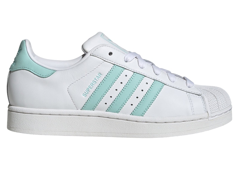 Pre-owned Adidas Originals Superstar Ii (women's) Sneakers In Cloud White/semi Flash Aqua/easy Mint