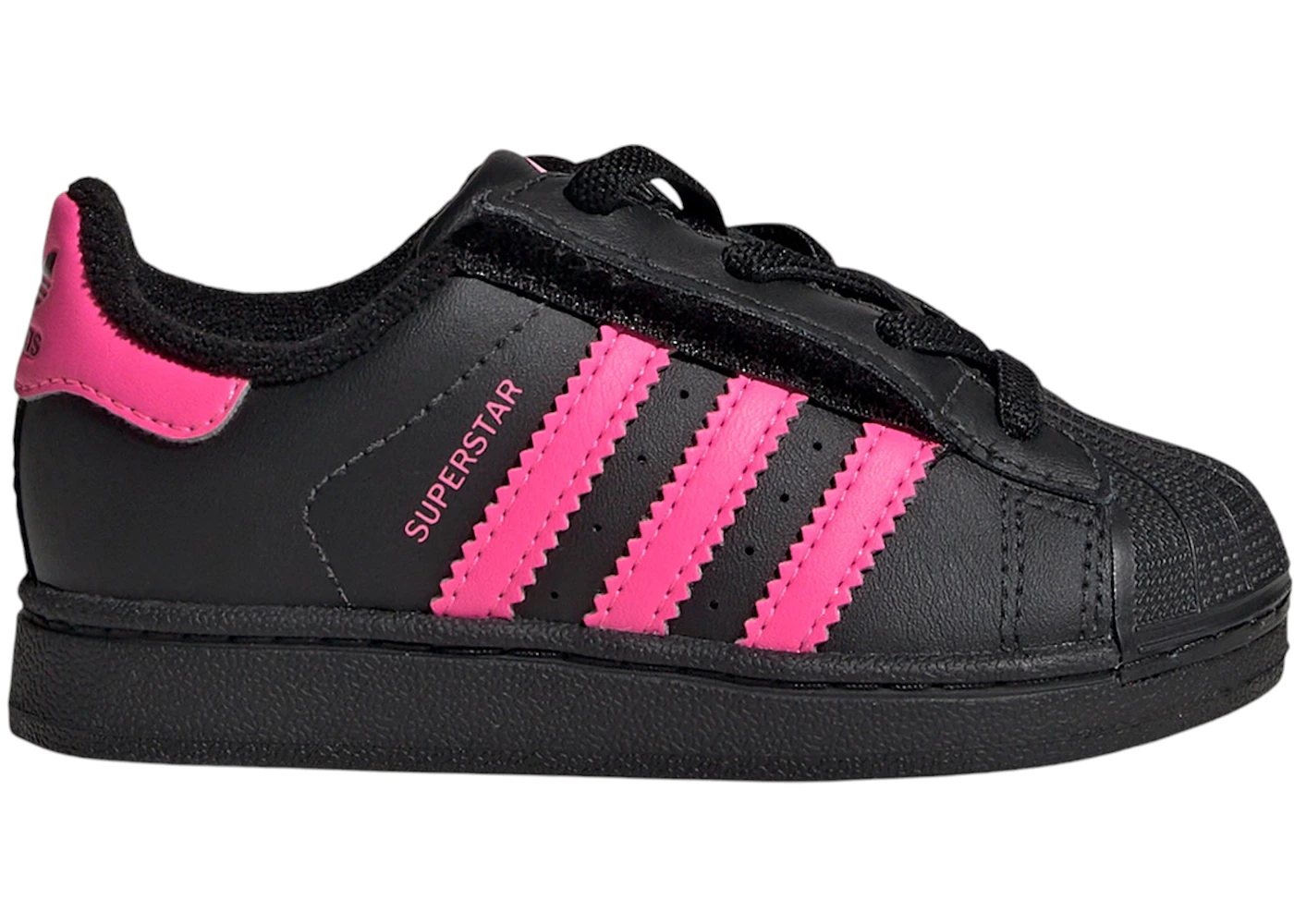 adidas Superstar II Comfort Closure Core Black Lucid Pink (TD) - JP8662 - US adidas Superstar II Comfort Closure Core Black Lucid Pink (TD) - JP8662 - US