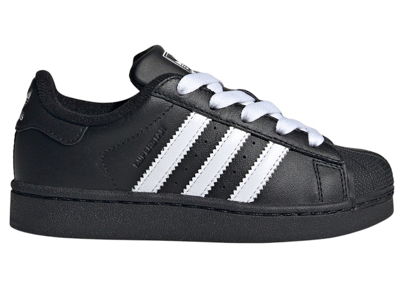 adidas Superstar II Core Black Cloud White Black Heel Tab (PS