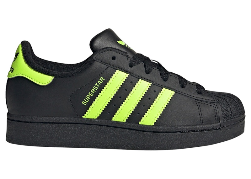 Pre-owned Adidas Originals Superstar Ii Sneakers In Core Black/signal Green In Multi