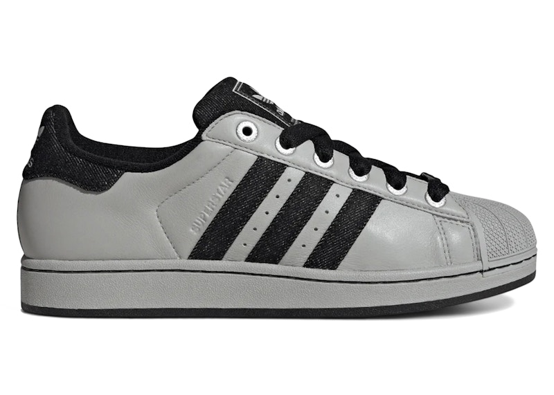 靴 adidas SUPERSTARII JP8760 adidas Superstar II Grey Black Denim Men's - JP8760 - US