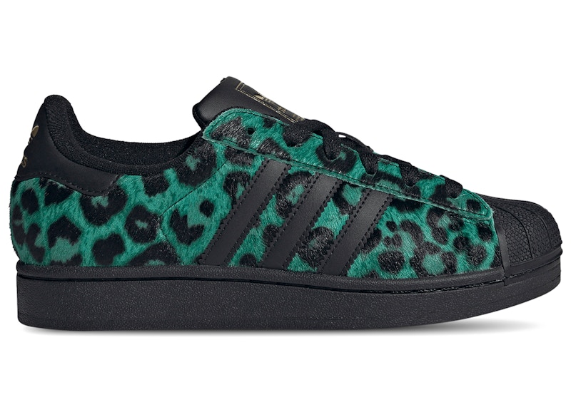 adidas Superstar II Semi Screaming Green Core Black Gold Metallic (Women's)