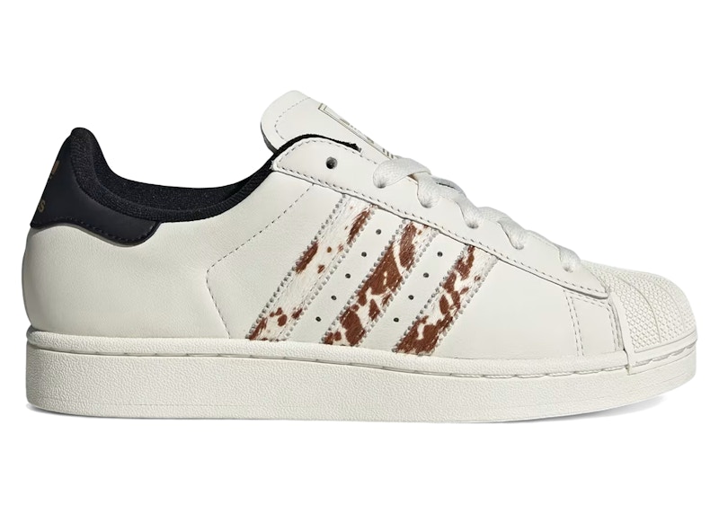 Pre-owned Adidas Originals Superstar Ii Cow Print (women's) Sneakers In Off White/core Black In Multi