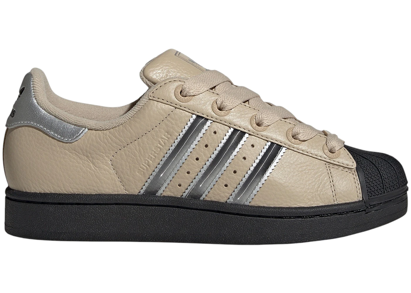 adidas Superstar II Stone Khaki Silver Metallic Core Black (Women's) - JR4234 - US adidas Superstar II Stone Khaki Silver Metallic Core Black (Women's) - JR4234 - US