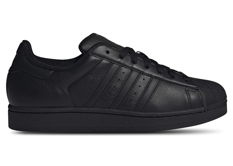 Pre-owned Adidas Originals Men's Adidas Superstar Ii Triple Black Sneakers In Core Black