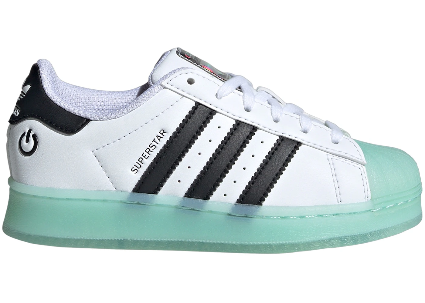 adidas Superstar LED Lights Cloud White Semi Flash Aqua Core Black