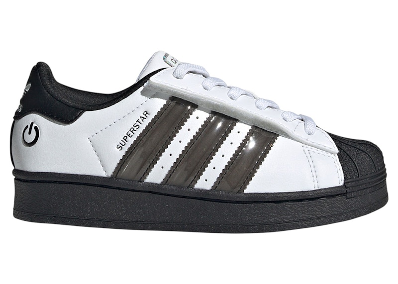 Luces LED Superstar de Adidas, cierre cómodo, blanco nube, punta