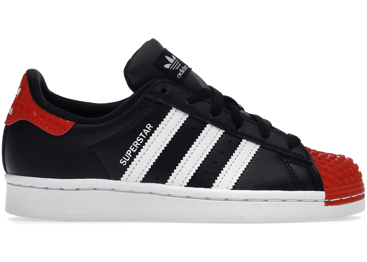adidas Superstar LEGO Black Red White (GS) - GX3382 - US adidas Superstar LEGO Black Red White (GS) - GX3382 - US