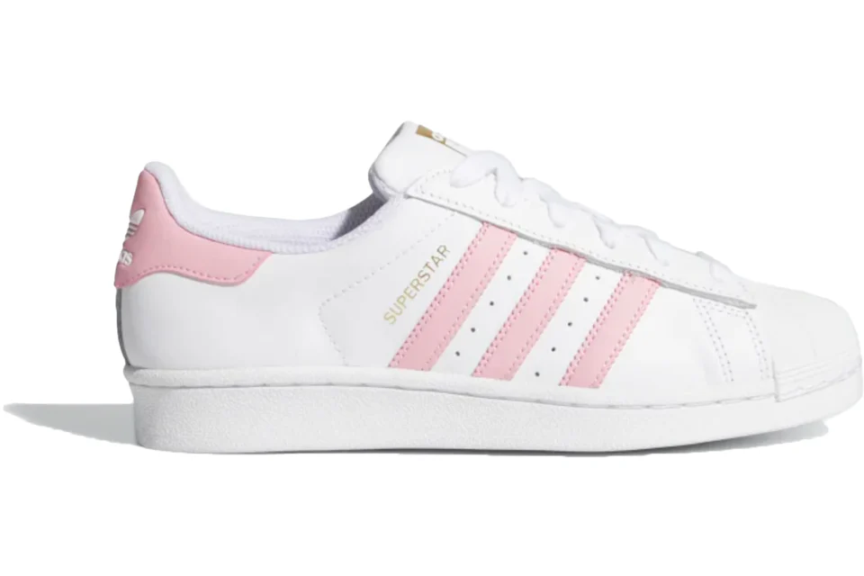 Adidas superstar light pink and white Clearance