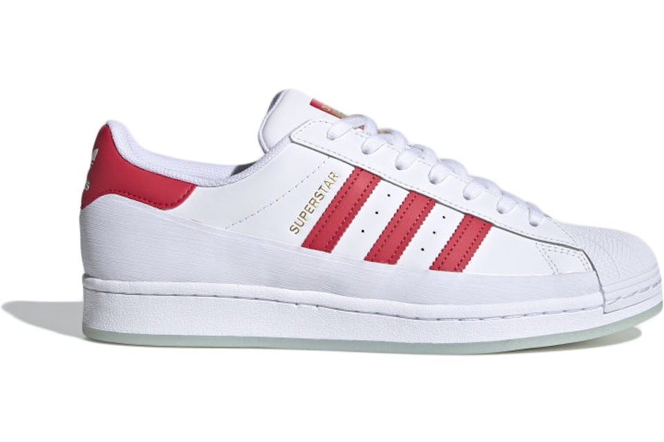 White and red adidas superstar 2 Clearance