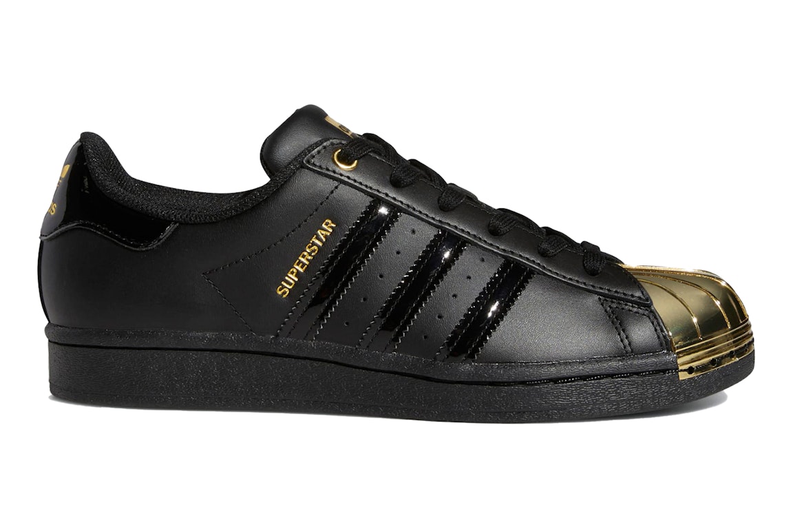Pre-owned Adidas Originals Adidas Superstar Metal Toe Black Gold Metallic (women's) In Core Black/core Black/gold Metallic