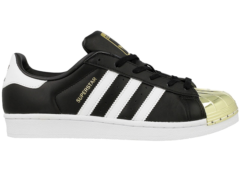 adidas Superstar Metal Toe Core Black Gold Toe Women s