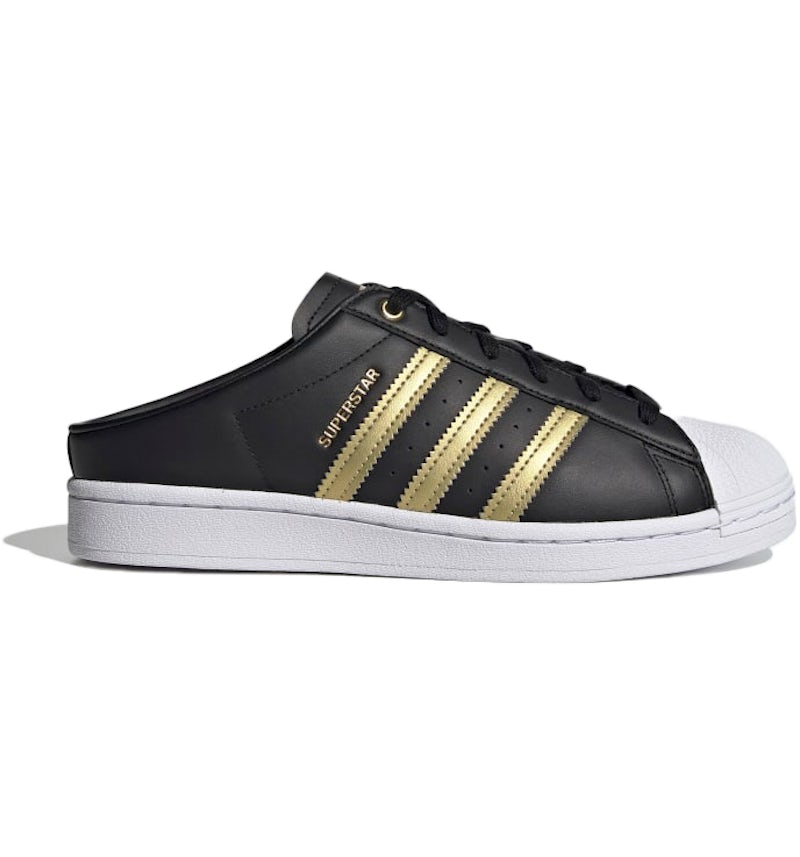 adidas Superstar Mule Black Gold Metallic (Women's) - FZ2268 - US adidas Superstar Mule Black Gold Metallic (Women's) - FZ2268 - US