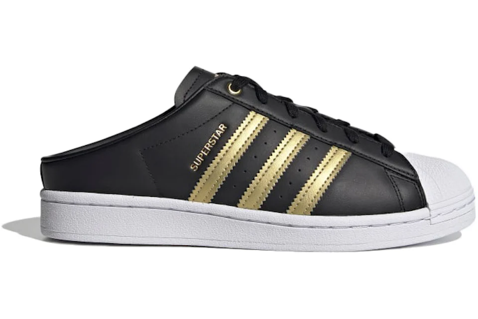 Womens superstar black and gold Clearance